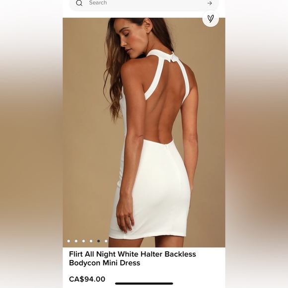 Lulus white backless dress - Picture 4 of 4